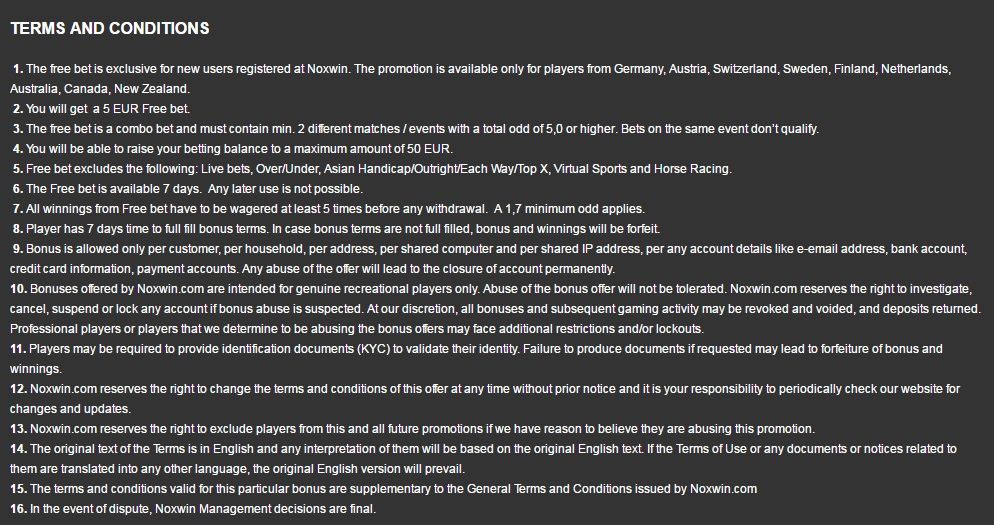 terms and conditions