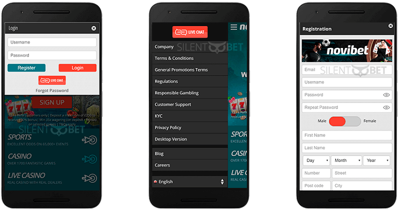 novibet mobile app